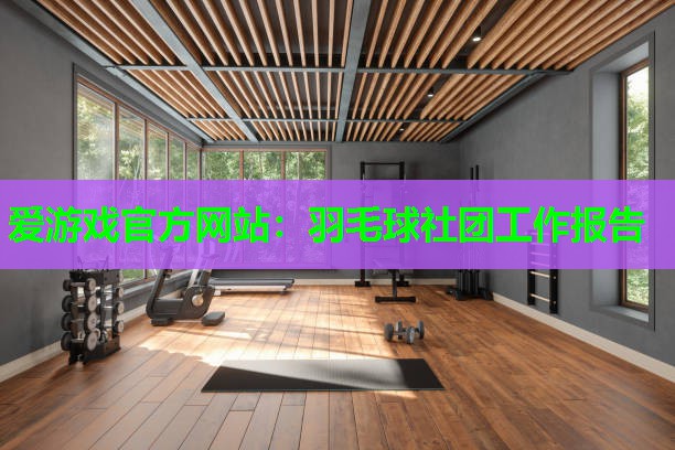 羽毛球社团工作报告